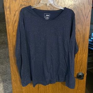 Dark blue sparkle long sleeve tee